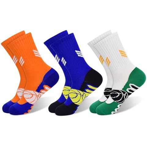 ELUTONG Kids Basketball Athletic Socks - 3 Pairs Cover