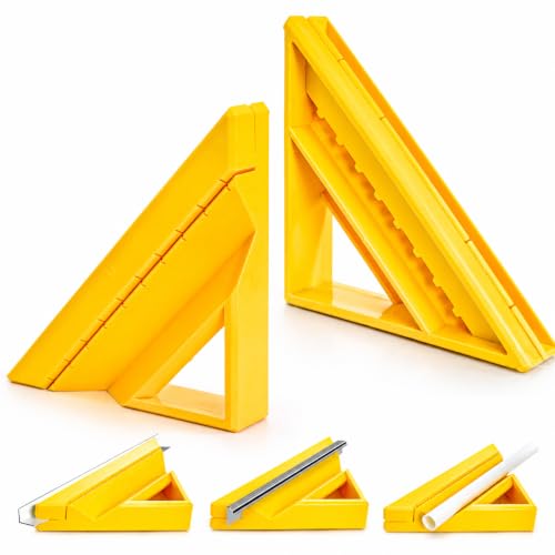 Goaste Tile Trim Tool Tile Edge Trim Cutting Tool for Installation Precise 45-Degree Miter Cut Tile Trim Square Accessories for Professional and Beginner (1 Piece Orange)