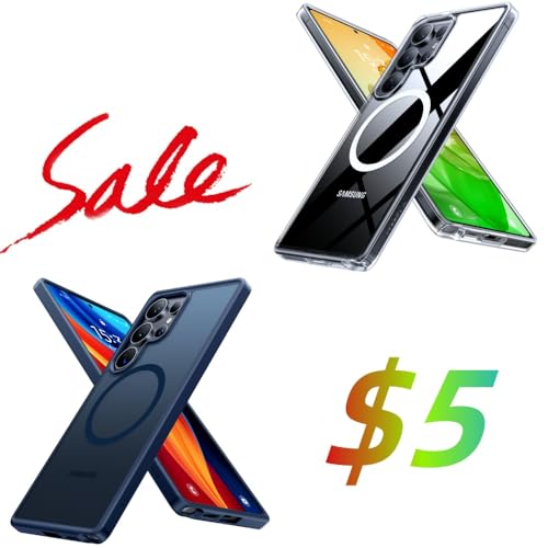TORRAS Magnetic Shockproof for Samsung Galaxy S25 Ultra Case, Fit for MagSafe, 4X Military Grade Protection, Translucent Slim Case for Samsung S25 Ultra Case Anti-Fingerprint Anti-Scratch