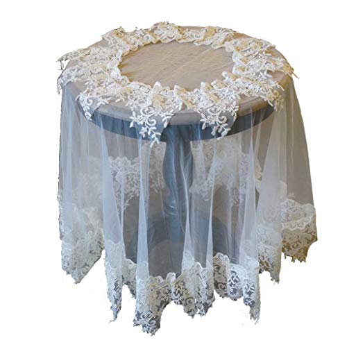Wssbk Round Table Cover Pastoral Crocheted Table Cloth Dining Tablecloths Home Decorative Christmas Tablecloth Cover Table #TOP5