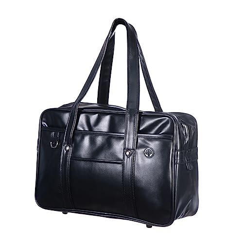 Cartable Femme Imperméable PU Grand Format Sac Ordinateur Portable Léger