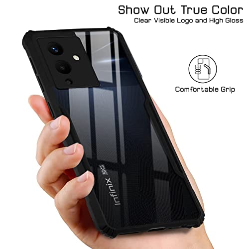 Image of Jkobi Back Cover Case for Infinix Note 12 5G (Shockproof with Polycarbonate Clear Panel | Professional Black)
