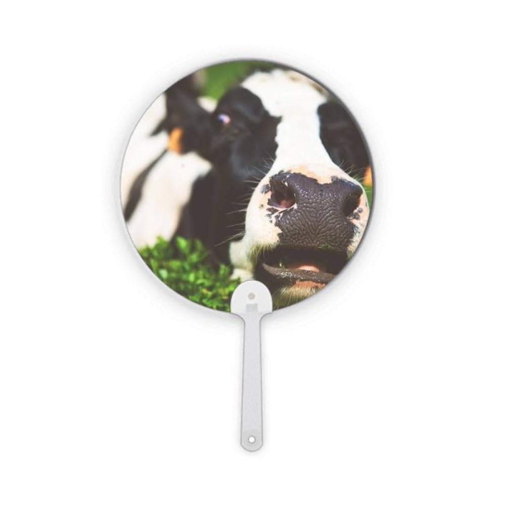 Éventail rond vache plastique portable pour pique-nique et jardin