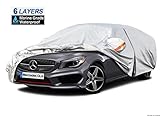 【MATERIAL EXCELENTE】 Las fundas coche Kayme están hechas de material resistente al desgaste y duradero de 6 capas. El PE y PEVA tiene excelente rendimiento impermeable, la película de aluminio puede resistir de manera eficaz a los rayos ultravioletas para mantener el interior del coche fresco en verano y el forro de algodón suave protege mejor la pintura del coche.Resistente al frío hasta aprox.- 30 ° C