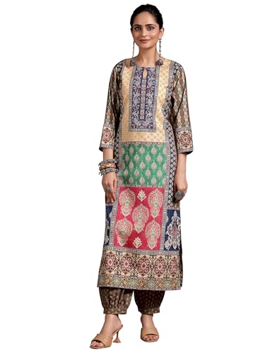 Image of Libas Printed Crepe Straight Kurta