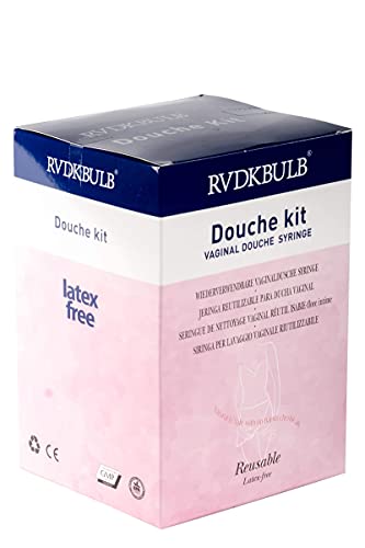 Rvdkbulb Compact Silicone Douche Bag, Reusable Travel Douche Kit, 11 Fl Oz Capacity, White #TOP7