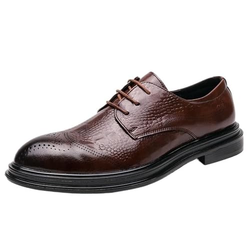 Luxury Men’s Leather Lace-Up Round Toe Tuxedo Shoes Loafers for Wedding and Formal Occasions