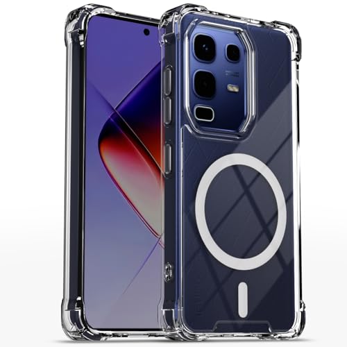 Image of Pikkme Back Cover for Infinix Note 50s 5G Mag-Safe Shockproof PC + TPU | Protective Case Magnetic Support | Bumper Case (Transparent Mag-Safe)