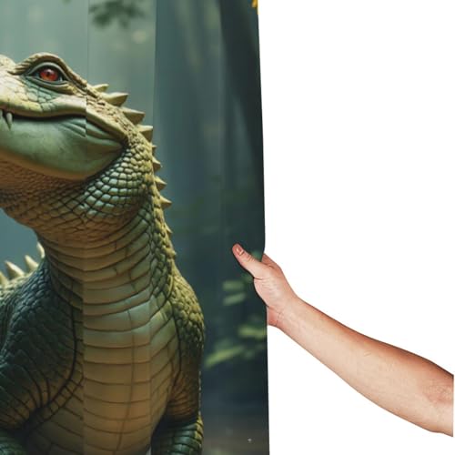 Rideau de douche crocodile résistant en textile lourd haut de gamme - 3