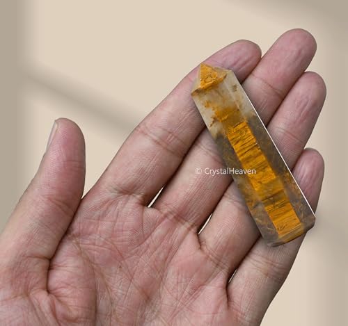 Image of Crystal Heaven Certified Nellite Tower Obelisk Point For Chakra, Healing And Balancing - Aaa Grade Original Certified Gemstone Agate For Reiki Meditation Yoga Spiritual (2-3 Inches)