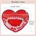 100pcs Small Bags for Small Business, 3.5x5 inch Heart-Shaped Jewelry Bags Clear Mylar Ziplock Baggies Cute Packaging Supplies for Bracelet Sample (Red）