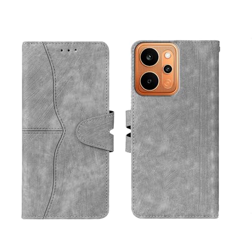 Image of amazon basics Realme P4 Power 5G Flip Cover | Card Pockets Wallet & Stand | Flip Cover for Realme P4 Power 5G (Gray)
