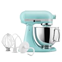 KitchenAid Küchenmaschine - Artisan - Kippbarem Food Processor - Teigknetmaschine mit 3 Zubehör und Schüssel aus Edelstahl - 4.8 L - Mineral water 5KSM125EMI – Ansicht 4