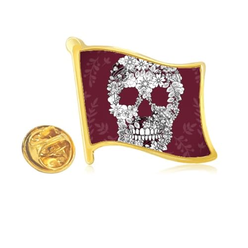 Pin's fleurs Mexique Jour des Morts en métal doré cadeau idéal