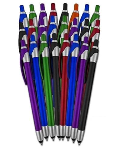 Stylus for Touch Screens Pen with Ball Point Pen,for Universal Touch Screen Devices, for Phones, Ipads,Tablets, iPhone, Samsung Galaxy etc. Assorted Colors (Metallic 24 Pack)