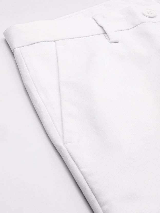 Image of MALENO Slim Fit Ankle Length Cotton Lycra Blend Formal Trouser for Men | Stretchable Ankle Length Formal Pant for Men