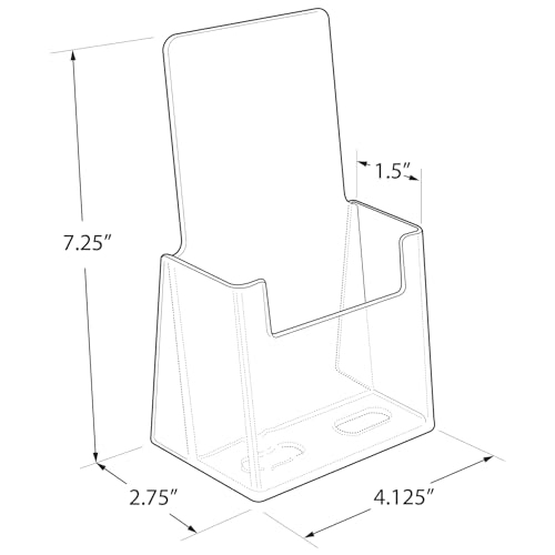 image for Azar Displays Azar 252012 Clear Acrylic Trifold Literature Brochure Ho