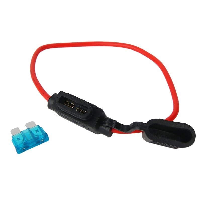 Porte-fusible étanche 12 AWG avec fusible de voiture moyen 30A pour circuit auto