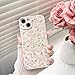 NITITOP Compatible with iPhone 13 Case Cute Flower for Women Girls Floral Rose Design Vintage Shockproof Soft Girly Slim TPU Fashion Protective Phone Cover - Light Pink