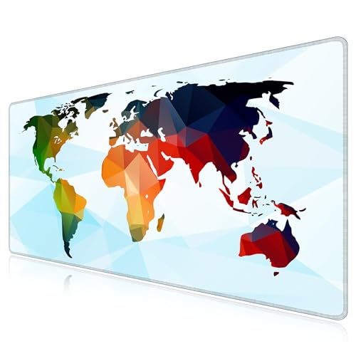 Mouse pad pour jeux tapis de souris gaming carte du monde 120x60 LL-COEUR