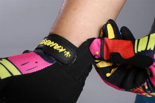 EXCEREY Ghost Eye‌ Cycling MTB Full-Finger Gloves-Touchscreen Compatible Lightweight & Breathable Anti Slip Shock-Absorbing Wear-Resistant for Men/Women All-Season (Pink, Size L) by EXCEREY - Image 5