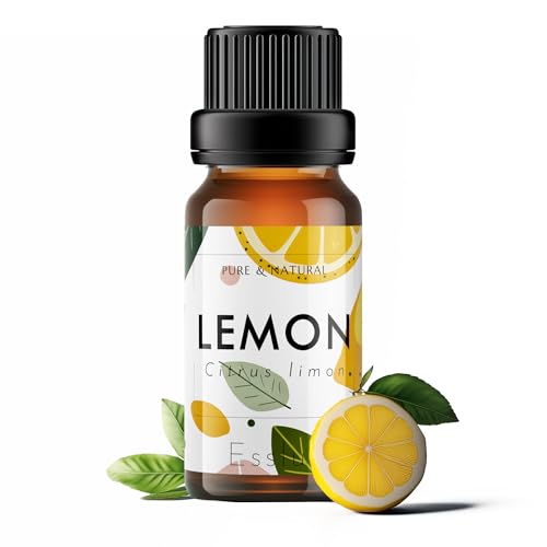 Image of Esslux Lemon Essential Oil | 100% Pure Natural Oil for Skin, Cleaning & Diffuser | Ideal for Aromatherapy, Soap Making & DIY Projects | Refreshing Citrus Scent, 15 ML