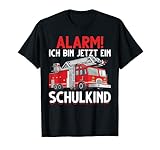 Feuerwehr Auto Schulanfang Schultüte Lustiges Einschulung T-Shirt