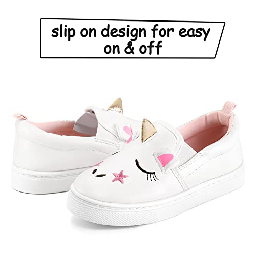 K KomForme Toddler Sneakers for Girls Boys Slip On Canvas Walking Shoes2