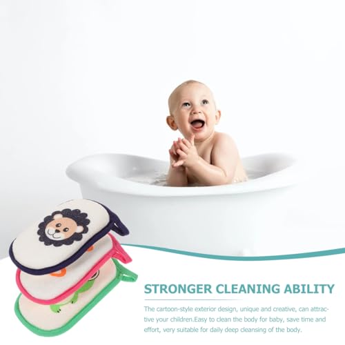 Éponge de bain pour bébé : lot de 3 modèles doux avec dessins animés - 3