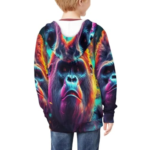 Cool Boys Zip Up Hoodies Graphic Sweatshirts with Kangaroo Pocket Loose Zipper Winter School Outfits4