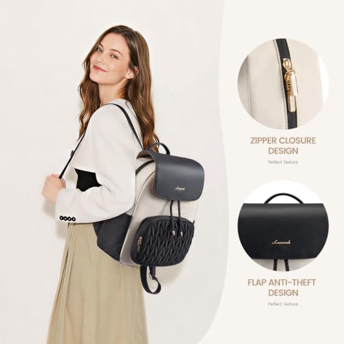 Image of LOVEVOOK Mini Backpack for Women, Zipper Closure Small Backpack Purse for Travel, Work Backpack Daypack With Anti-theft Pocket Mini Bag for College Shopping