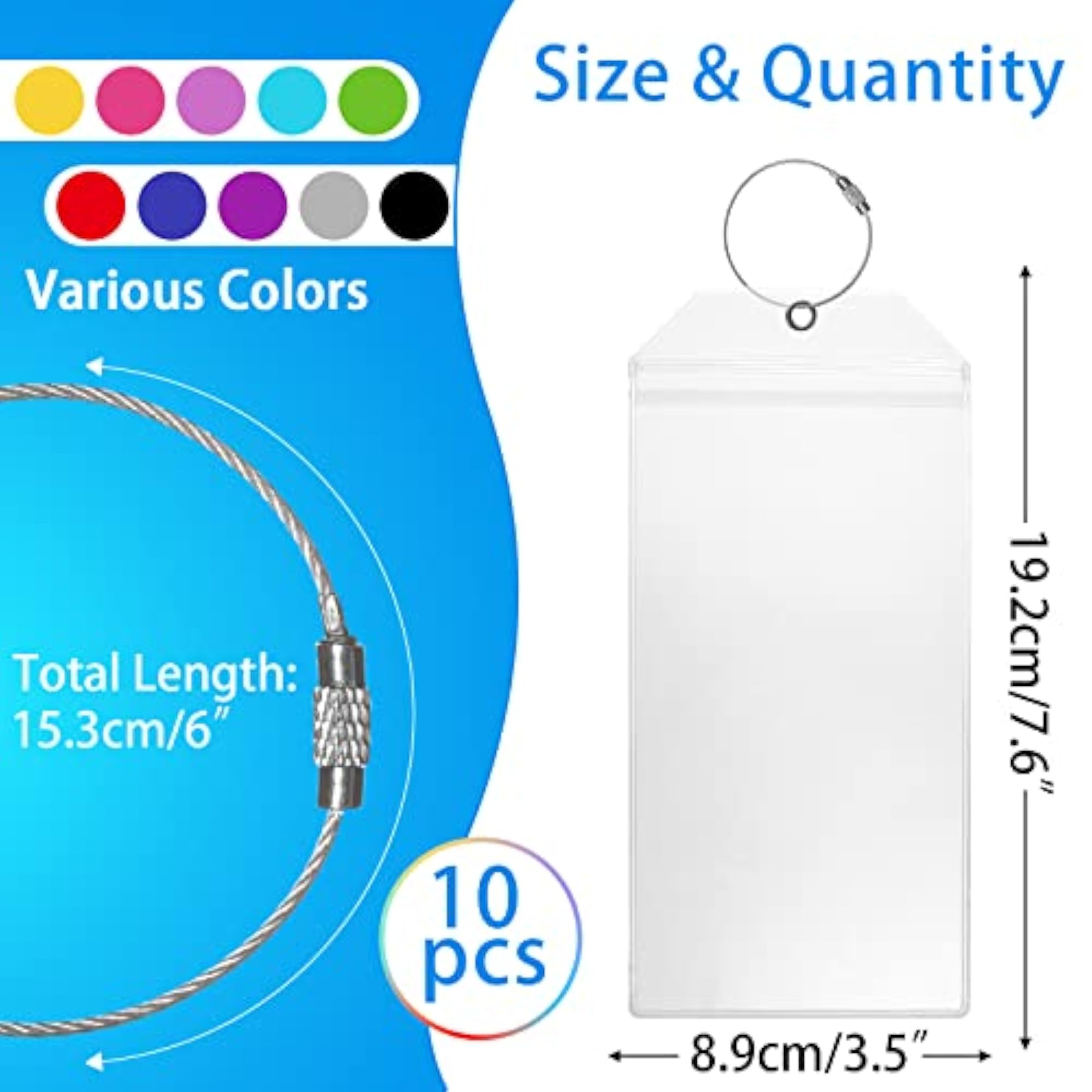 10 Pack Cruise Luggage Tag Holders