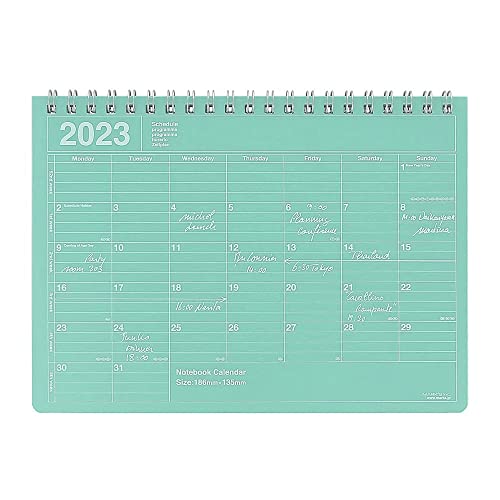 手帳 2023 スケジュール帳 ダイアリー 2023年1月始まり 月間ブロック S ノートブックカレンダー・S マークス ミント 23WDR-NB2-MI