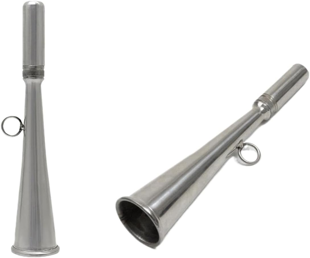 Handheld Foghorn Fog Horn Stainless Steel Waterproof High Decibel Air Horn Speedboat Horn for Backup Sailing Inflatable Boat