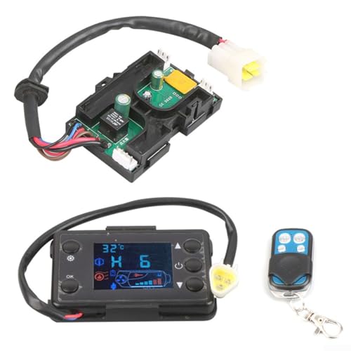 ZYNCUE Sistema di controllo del riscaldatore di parcheggio diesel ad aria con interruttore monitor LCD remoto, scheda madre 12 V, compatibile con riscaldatori da 3 KW, 5 KW, 8 KW (12 V)