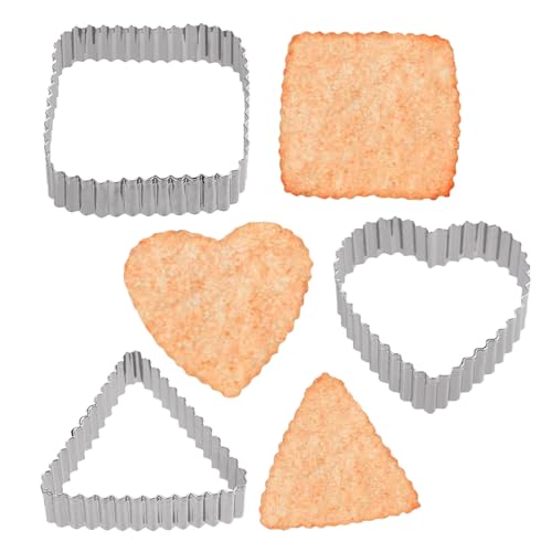 Forme per cracker – Taglierina triangolare per pane, stampo creativo in acciaio inox, design antiaderente, facile da rilasciare, strumento di cottura multiuso per panini, fondente, pasticcini, fatti