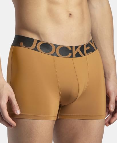 Image of Jockey IC28 Men's Tactel Microfiber Elastane Stretch Solid Trunk with Moisture Move Treatment