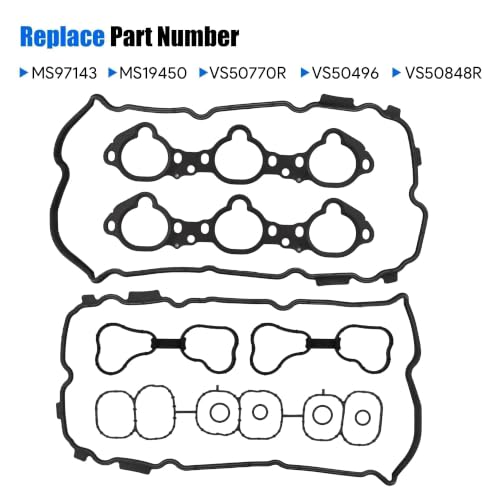 Image of Engine Valve Cover and Intake Engine Manifold Gasket Set Fit for Nissan Infiniti Vehicle 3.5L V6 2007-2024 Altima Maxima Murano Pathfinder Quest 2014-2016 QX60 JX35 Replace# MS97143 VS50770R