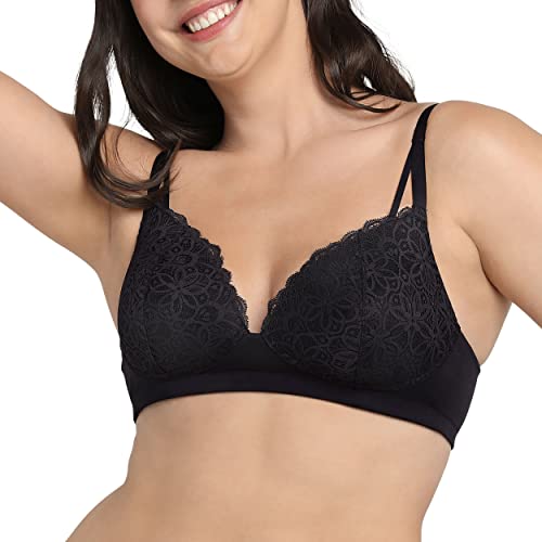 Image of Maidenform Women's M Soft Support Wireless Bralette, Soft Convertible Bra with Lace