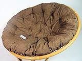 Rattani - Polster, Kissen, Auflage, Ersatzpolster für Rattan Papasansessel, Stoff Nuevo Loneta, D 120 cm, Made in EU