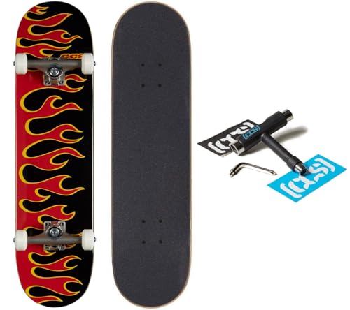 Image of [CCS] Skateboard Complete | Maple Wood | Professional Grade | Fully Assembled with Skate Tool & Stickers | Adults, Kids, Teens, Youth | Boys & Girls