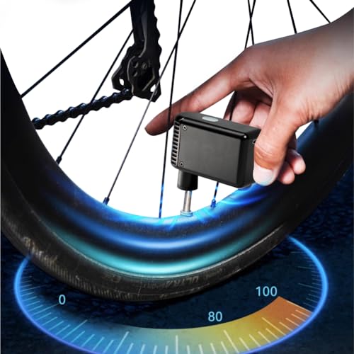 HSayoli Mini Pocket Bike Pump, Portable Electric Bicycle Pump 100psi Bike Tire Inflator 350mah Air Pump with Presta and Schrader Valve Bicycle Pumps for MTB Road Mountain Bikes