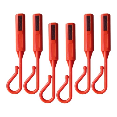 Aymzbd 6Pcs Bait Holder Fishing Lure Bait Keeper for Fishing Rod Pole Practical Gift Saltwater Freshwater Fishing Rod Hook Holder, Orange