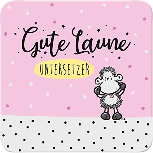 Sheepworld - 46680 - Untersetzer, Gute Laune Untersetzer, Kork, 9,5cm...