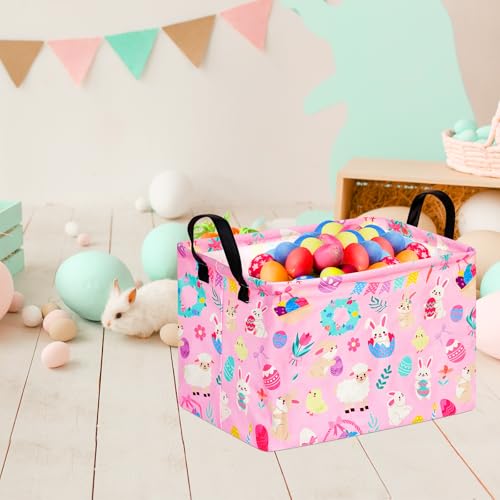 Image of Gift Toy Storage Basket for Girls and Boys, Storage Organizer for Nursery Hamper Home Bedroom Laundry Hamper Shelf Easter Baskets
