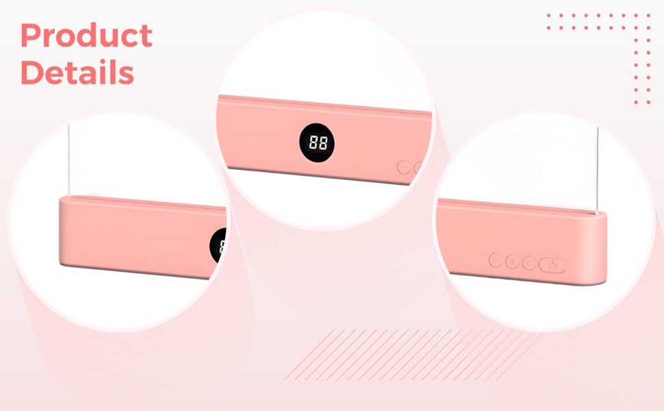 Lámpara de lectura plana LED recargable con panel regulable y batería de 1200 mAh 3