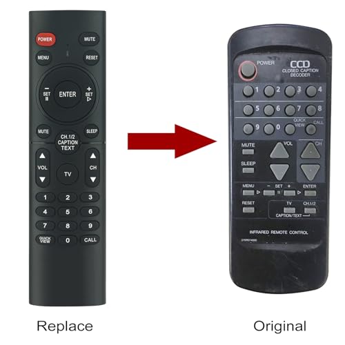 Télécommande de rechange Orion TC1973D TV1319 WT1902 noire