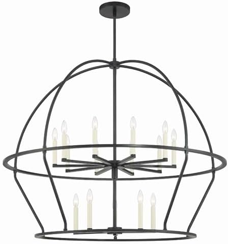 Crystorama Abbott 15 Light Black Chandelier