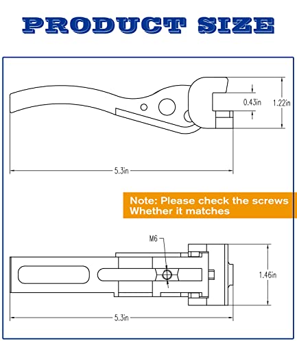 Lyoncover Universal Replacement Parts For Hard Folding Or Soft Folding Tonneau Cover - 4Pcs Rear Clamp #TOP5