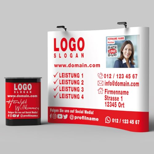 Generisch Messewand, Werbewand Gebogen 295 cm inkl. Theke und Gestaltungsservice Generisch Messewand, Werbewand Gebogen 295 cm inkl. Theke und Gestaltungsservice